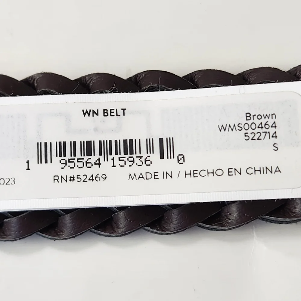 Wonder Nation Boys’ Brown Braided Belt Size Small NWT